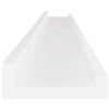 Vegghyller 4 stk hvit 100x9x3 cm