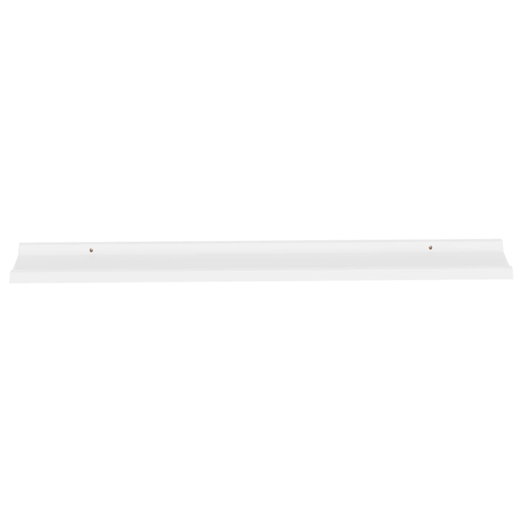 Vegghyller 4 stk hvit 115x9x3 cm