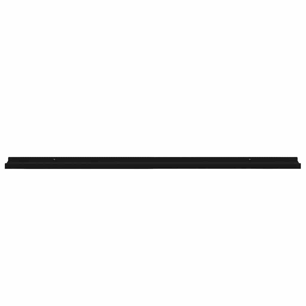 Vegghyller 2 stk svart 115x9x3 cm
