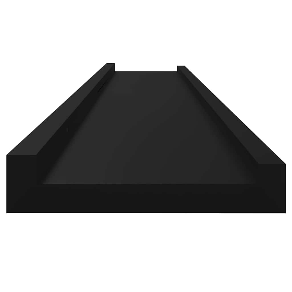 Vegghyller 2 stk svart 115x9x3 cm