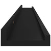 Vegghyller 4 stk svart 100x9x3 cm
