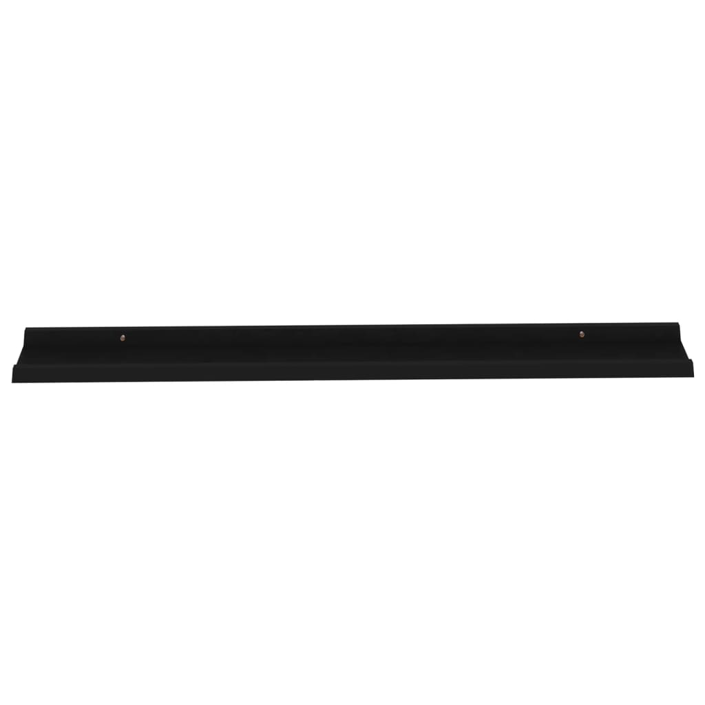 Vegghyller 4 stk svart 115x9x3 cm