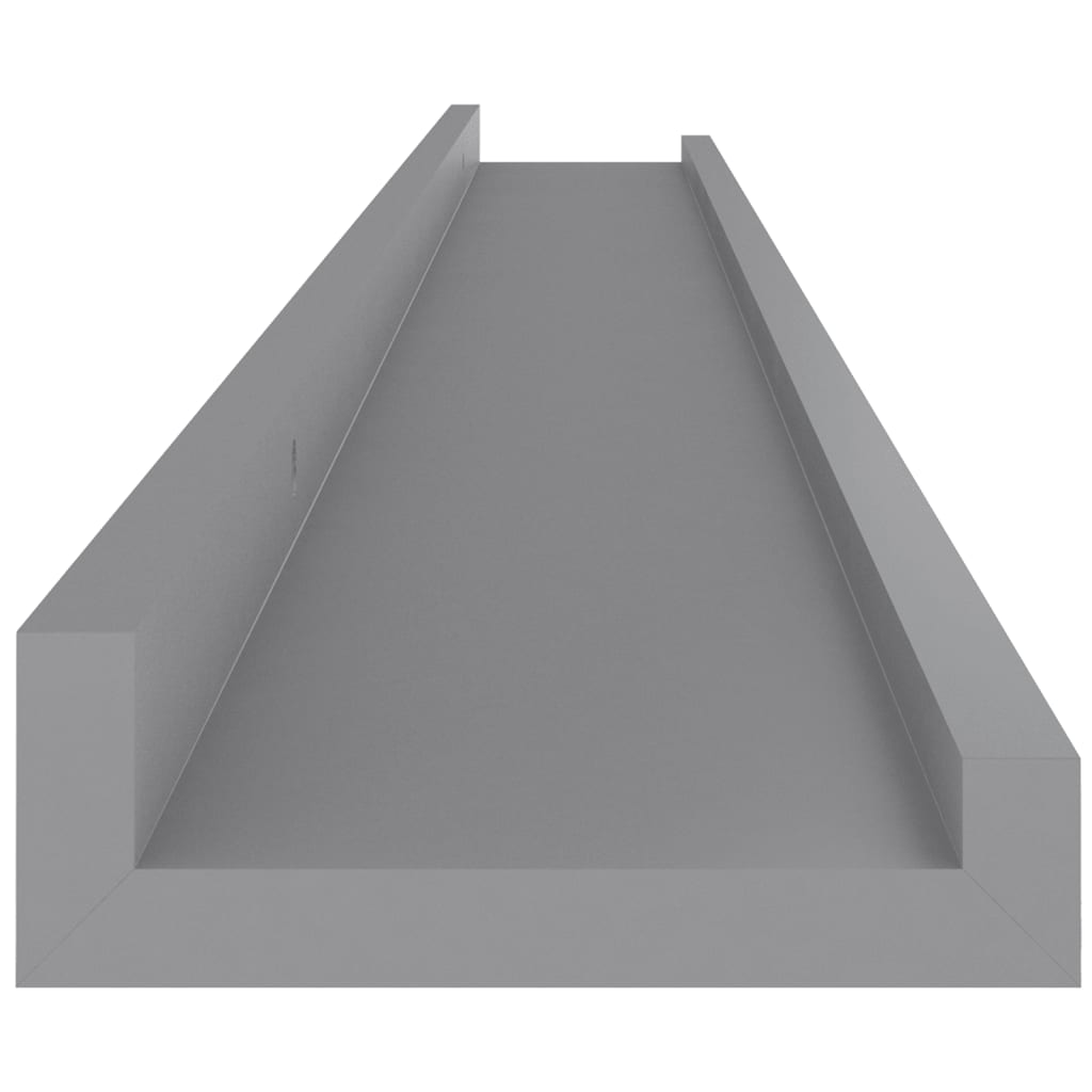 Vegghyller 2 stk grå 100x9x3 cm