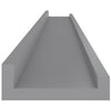 Vegghyller 2 stk grå 100x9x3 cm