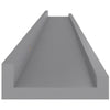 Vegghyller 4 stk grå 100x9x3 cm