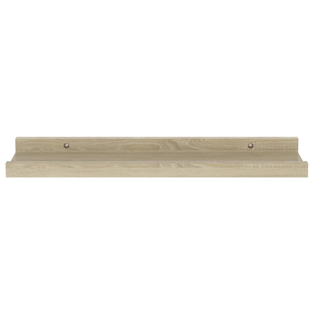Vegghyller 2 stk Sonoma eik 40x9x3 cm