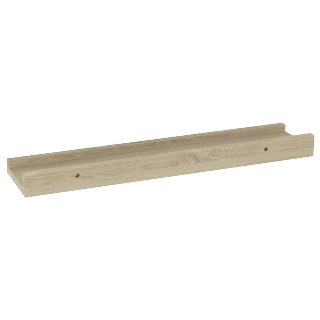 Vegghyller 2 stk Sonoma eik 40x9x3 cm