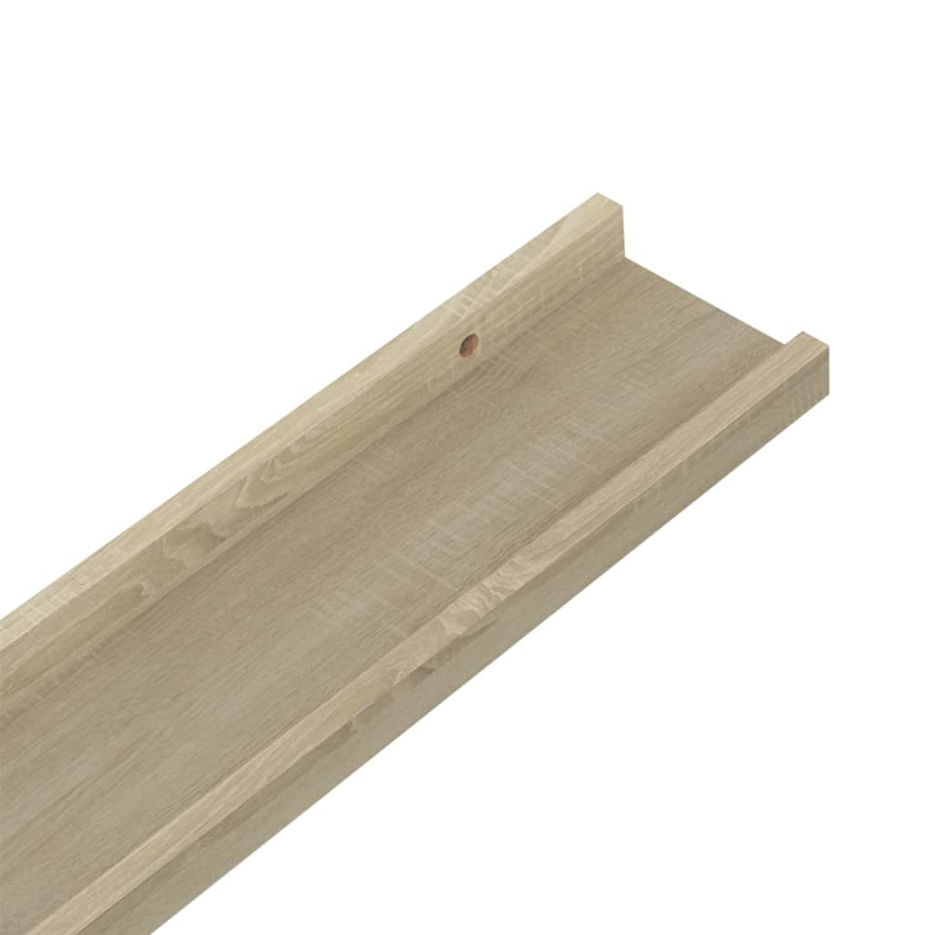 Vegghyller 2 stk Sonoma eik 40x9x3 cm
