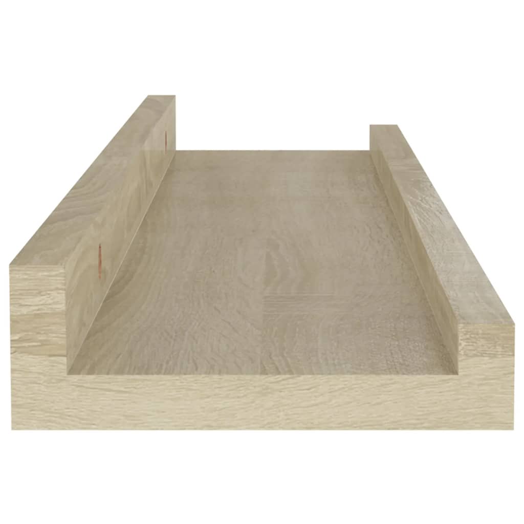 Vegghyller 2 stk Sonoma eik 40x9x3 cm