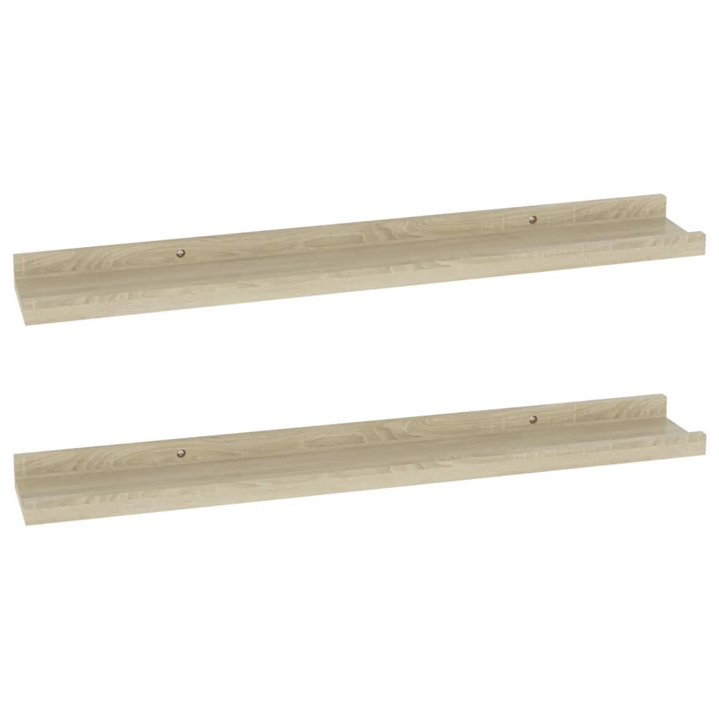 Vegghyller 2 stk Sonoma eik 60x9x3 cm
