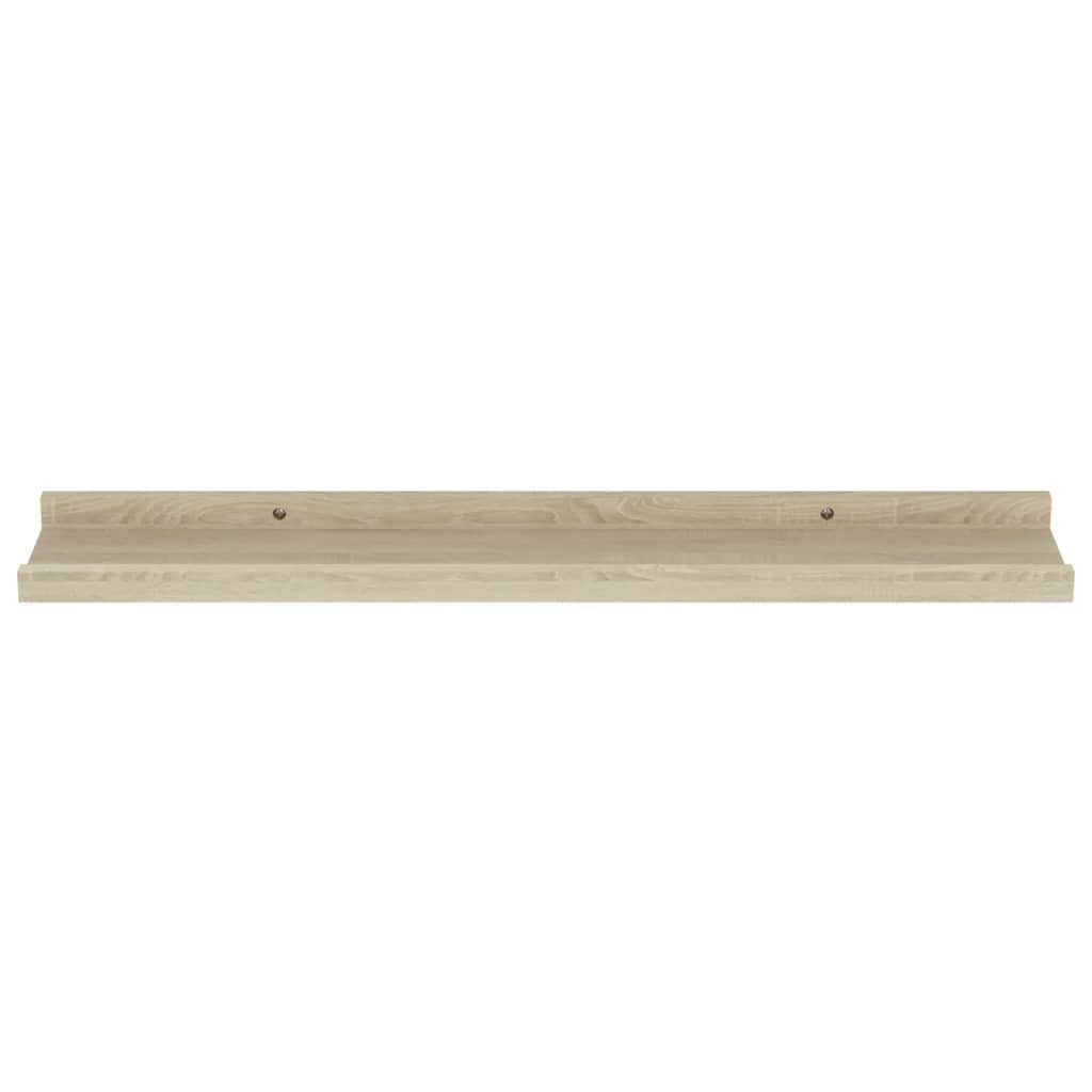 Vegghyller 2 stk Sonoma eik 60x9x3 cm
