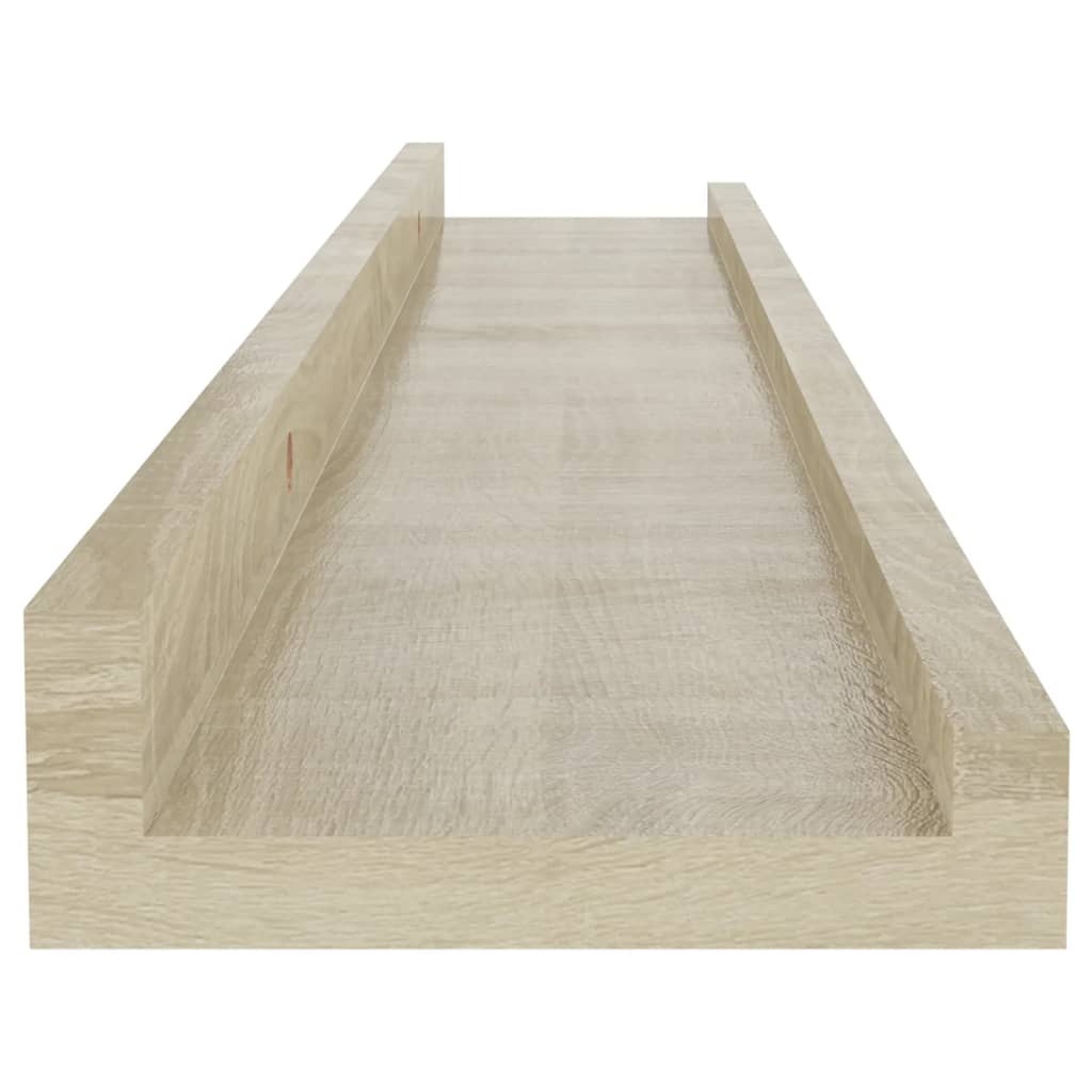 Vegghyller 2 stk Sonoma eik 60x9x3 cm