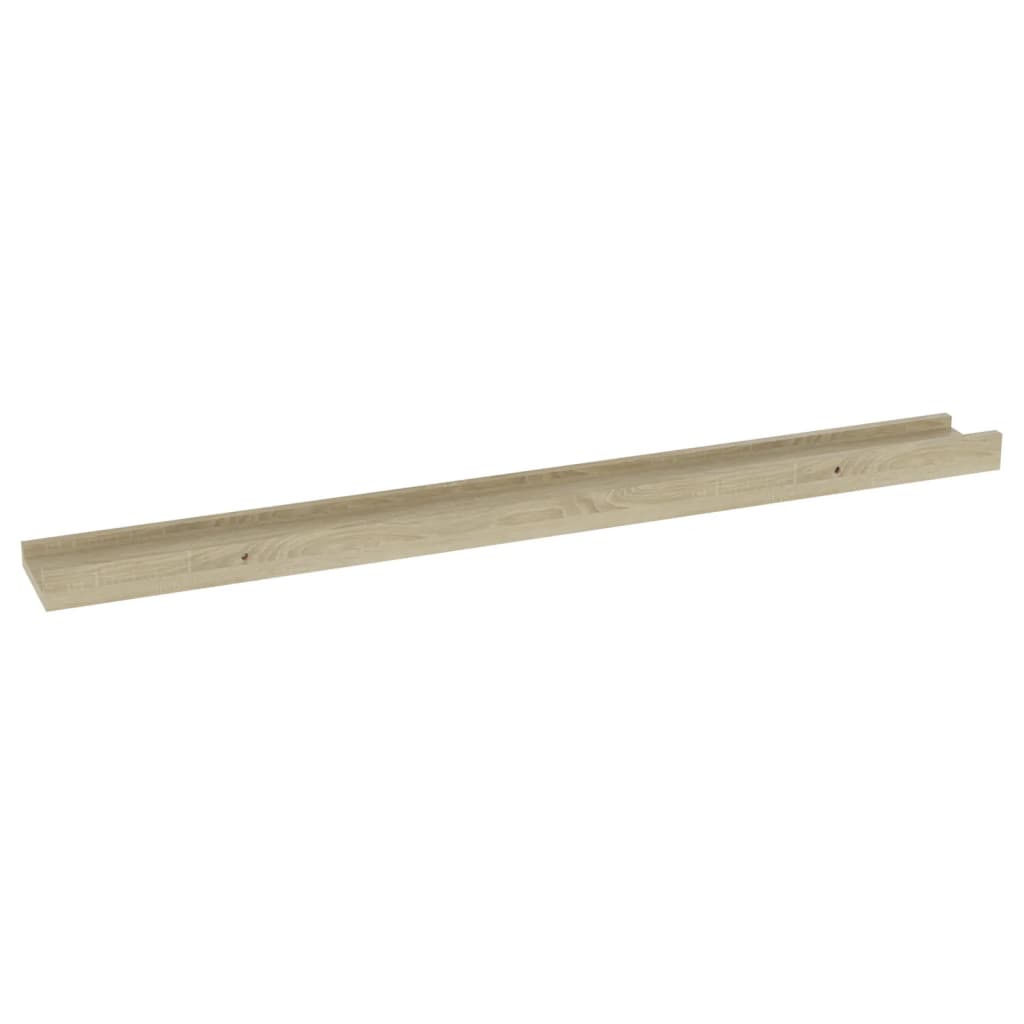 Vegghyller 2 stk Sonoma eik 80x9x3 cm