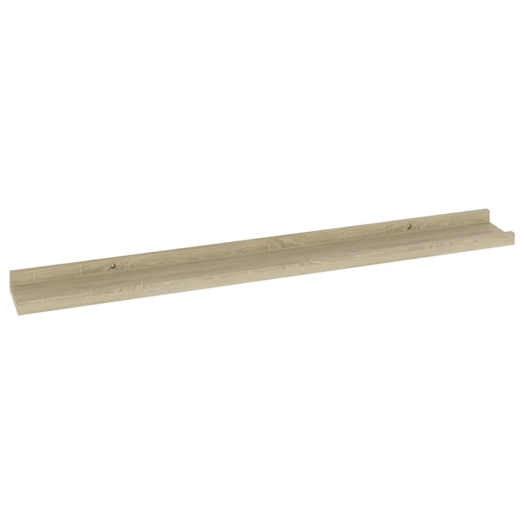 Vegghyller 2 stk Sonoma eik 80x9x3 cm