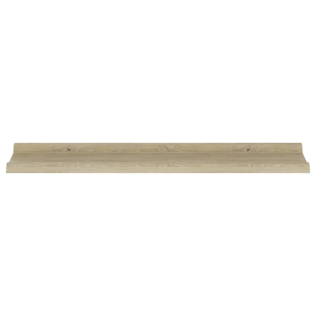 Vegghyller 2 stk Sonoma eik 80x9x3 cm