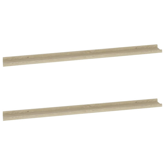 Vegghyller 2 stk sonoma eik 115x9x3 cm