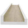 Vegghyller 2 stk hvit og sonoma eik 60x9x3 cm