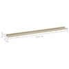 Vegghyller 4 stk hvit og sonoma eik 115x9x3 cm