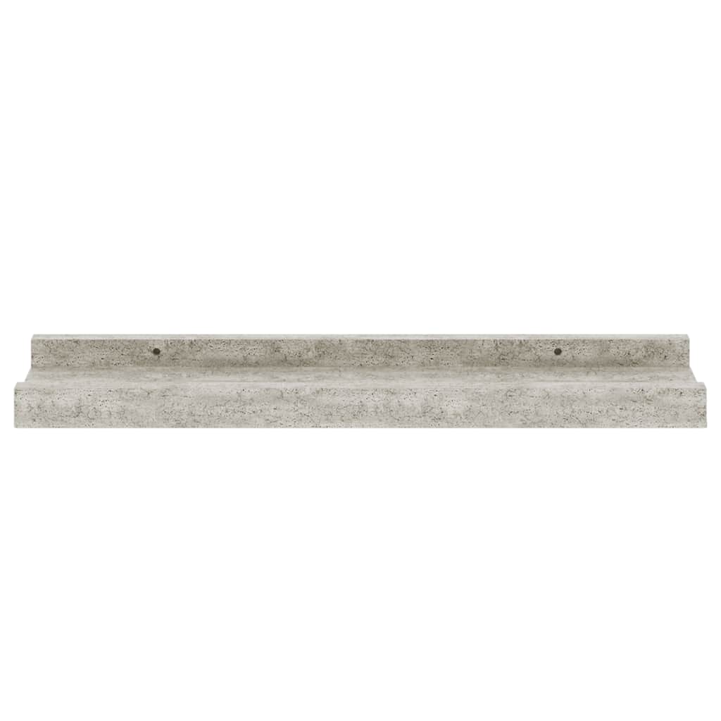 Vegghyller 2 stk betonggrå 40x9x3 cm