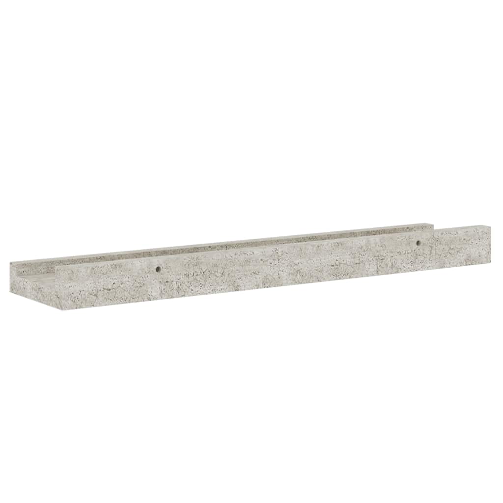 Vegghyller 2 stk betonggrå 40x9x3 cm