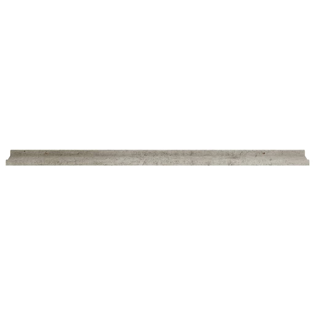 Vegghyller 2 stk betonggrå 115x9x3 cm