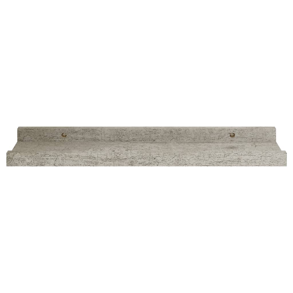 Vegghyller 4 stk betonggrå 40x9x3 cm