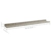Vegghyller 4 stk betonggrå 60x9x3 cm