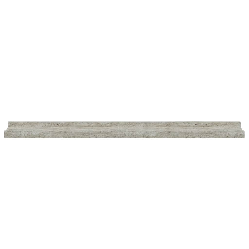 Vegghyller 4 stk betonggrå 80x9x3 cm