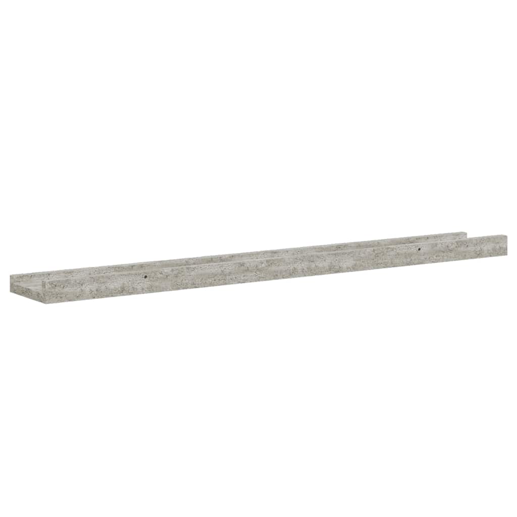 Vegghyller 4 stk betonggrå 80x9x3 cm