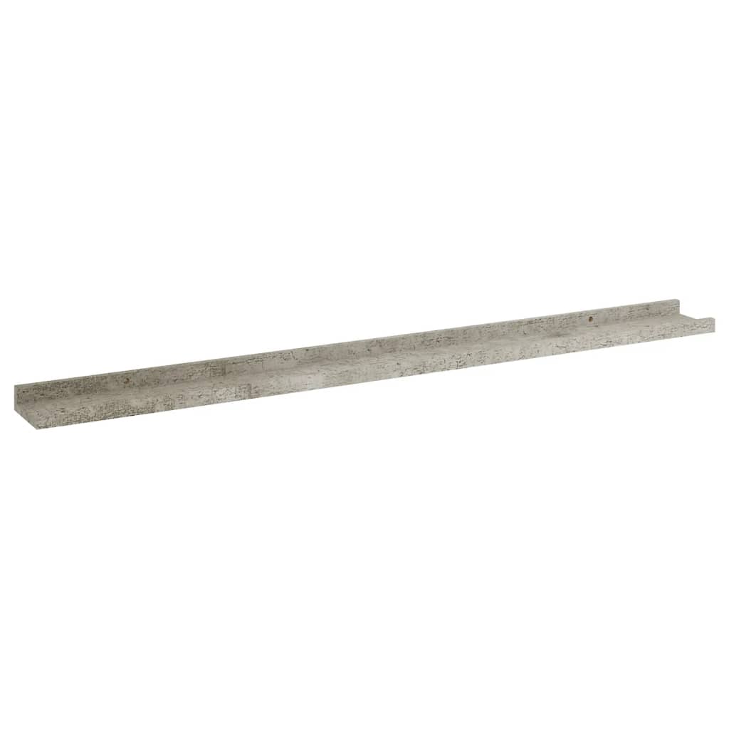 Vegghyller 4 stk betonggrå 100x9x3 cm