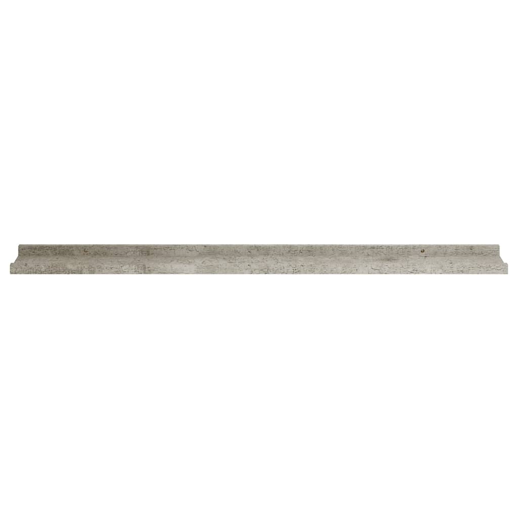 Vegghyller 4 stk betonggrå 100x9x3 cm