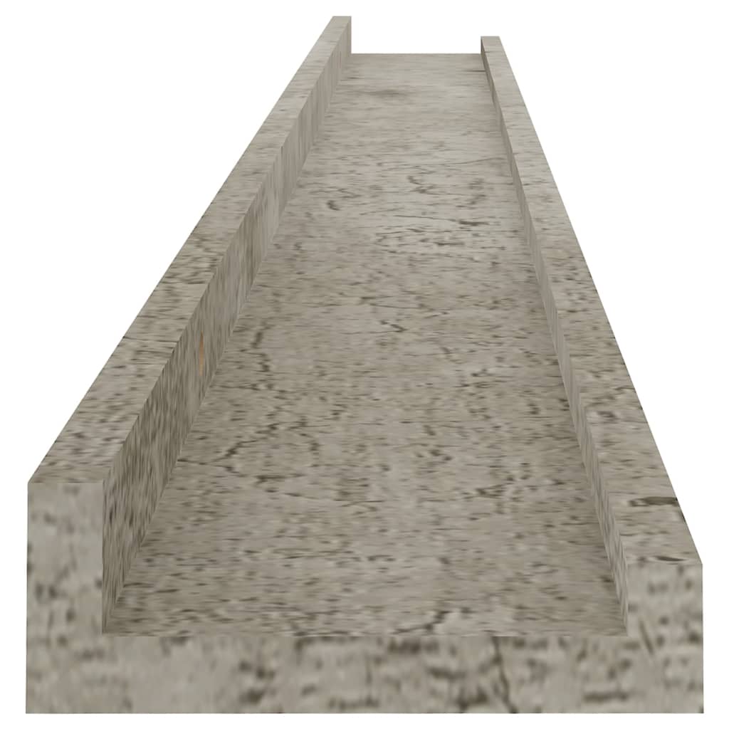 Vegghyller 4 stk betonggrå 100x9x3 cm