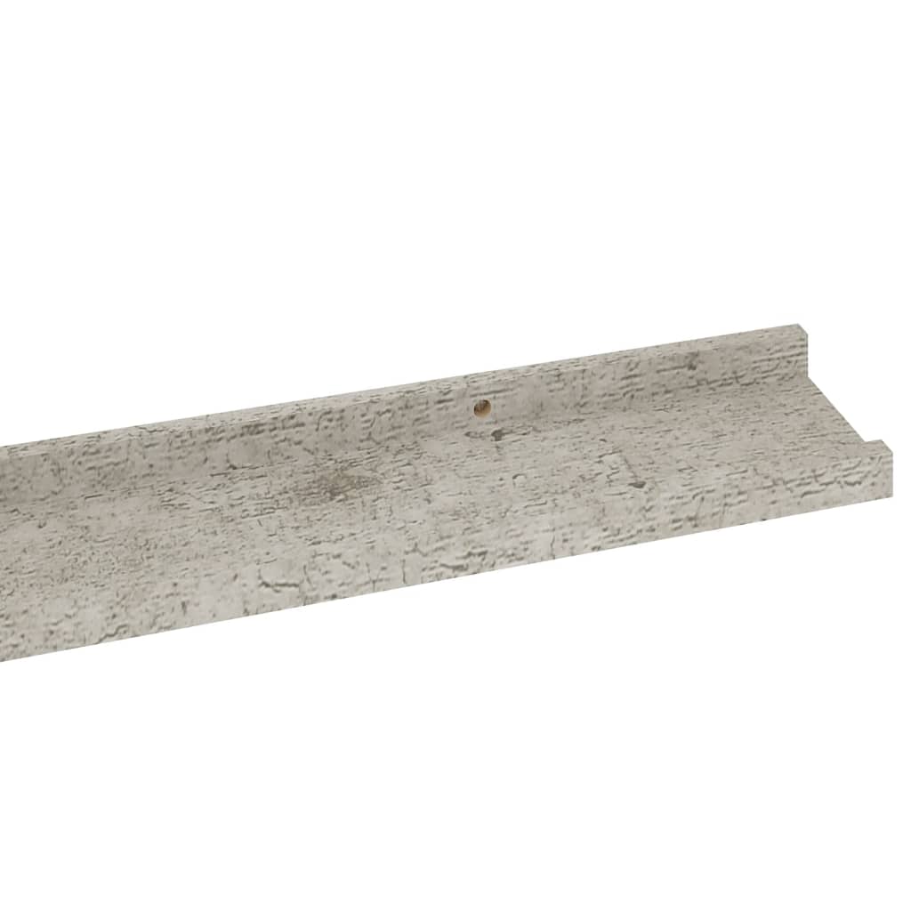 Vegghyller 4 stk betonggrå 100x9x3 cm
