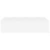 Veggmonterte skuffehyller 2 stk hvit 40x23,5x10 cm MDF