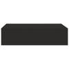 Veggmonterte skuffehyller 2 stk svart 40x23,5x10 cm MDF