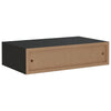 Veggmonterte skuffehyller 2 stk svart 40x23,5x10 cm MDF