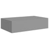 Veggmonterte skuffehyller 2 stk grå 40x23,5x10 cm MDF