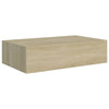 Veggmonterte skuffehyller 2 stk eik 40x23,5x10 cm MDF