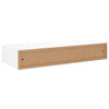 Veggmontert skuffehylle hvit 60x23,5x10 cm MDF