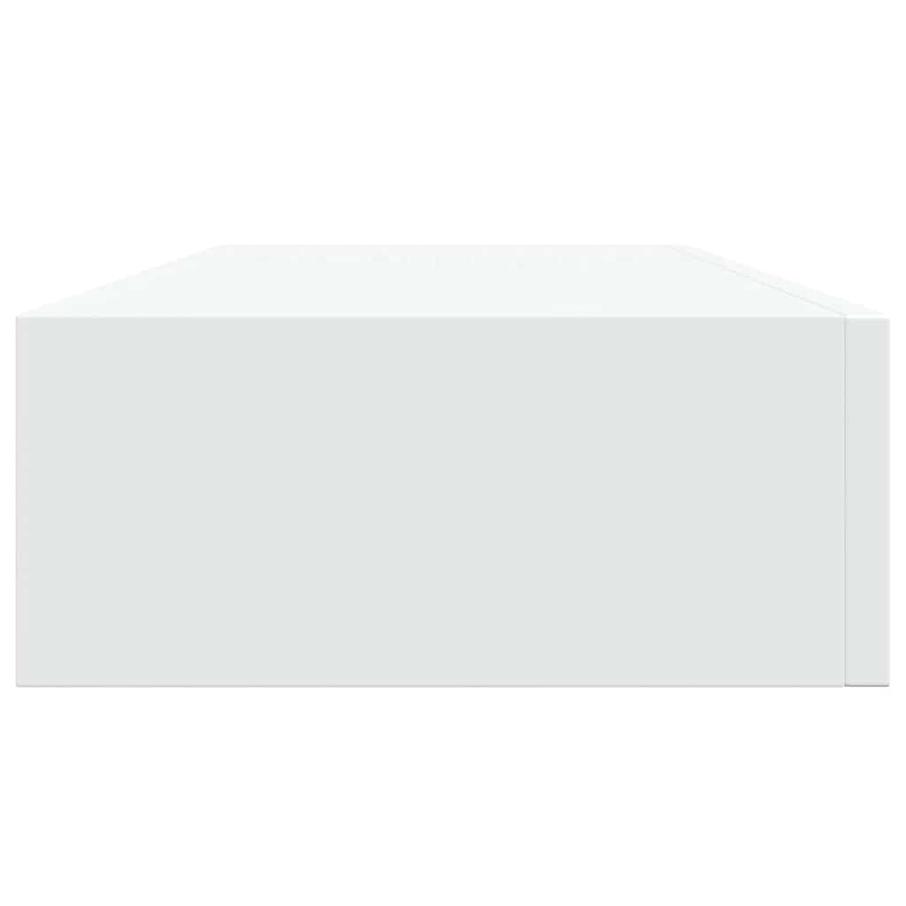 Veggmonterte skuffehyller 2 stk hvit 60x23,5x10 cm MDF vidaXL