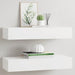 Veggmonterte skuffehyller 2 stk hvit 60x23,5x10 cm MDF vidaXL