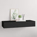 Veggmontert skuffehylle svart 60x23,5x10 cm MDF