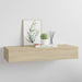 Veggmontert skuffehylle eik 60x23,5x10 cm MDF