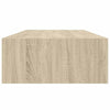 Veggmonterte skuffehyller 2 stk eik 60x23,5x10 cm MDF