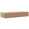 Veggmonterte skuffehyller 2 stk eik 60x23,5x10 cm MDF
