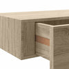 Veggmonterte skuffehyller 2 stk eik 60x23,5x10 cm MDF