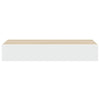 Veggmontert skuffehylle eik og hvit 60x23,5x10cm MDF