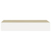 Vegghyller 2 stk eik og hvit 60x23,5x10 cm MDF