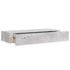 Veggmonterte skuffehyller 2 stk betonggrå 60x23,5x10 cm MDF