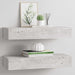 Veggmonterte skuffehyller 2 stk betonggrå 60x23,5x10 cm MDF